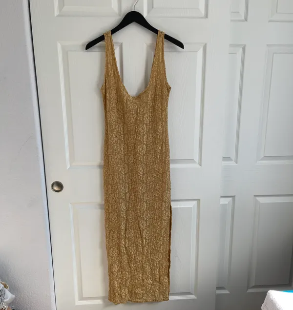 Victoria's Secret Vintage Maxi Slip dress Gold Label - Image 4