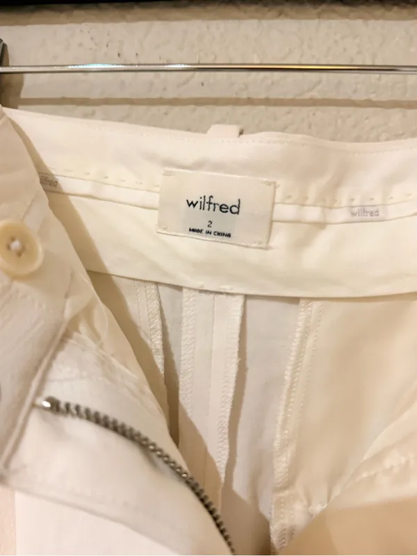 ARITZIA TROUSERS Wilfred women’s size 2 in a ivory pearl color - Image 5