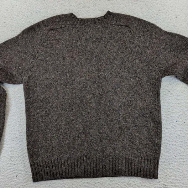 Vtg Pandemonium Womens Brown 100% Wool V-Neck Long Sleeve Sweater Medium - Image 4
