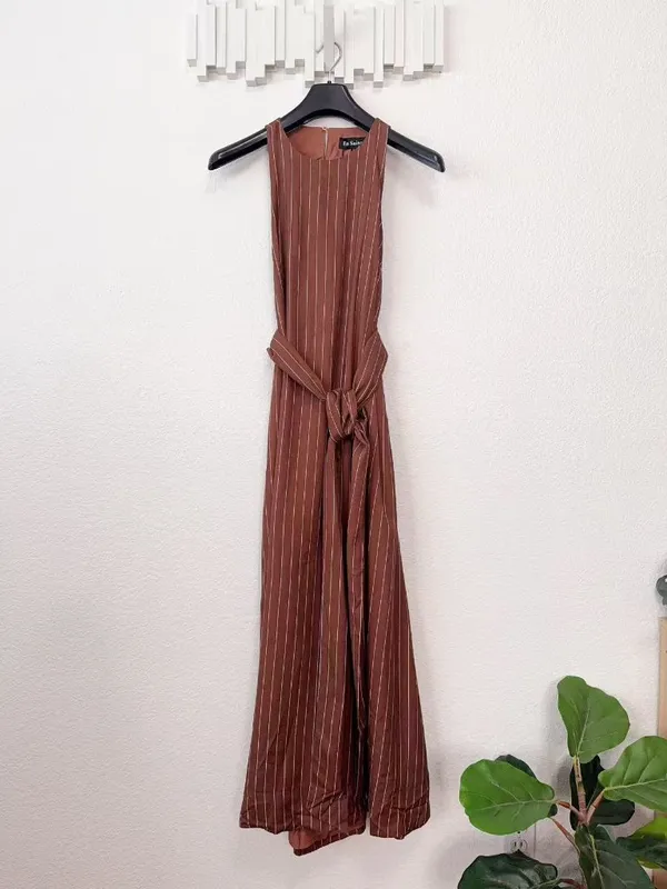 En Saison Adelaide Maxi Dress Brown Ivory Small $176 - Image 2