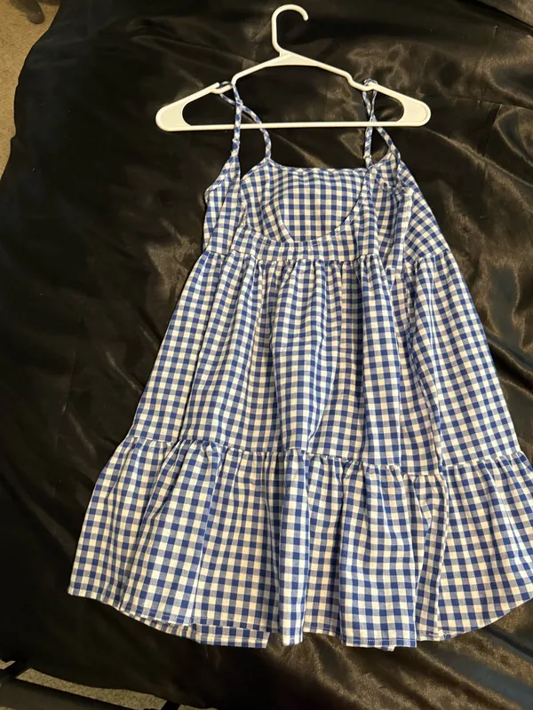 Blue gingham dress - Image 2
