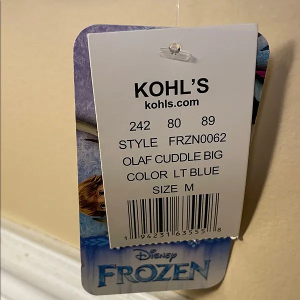 NWT Disney Frozen Women's Olaf Cuddle Fleece Soft Cozy Blue White Sweater - Image 7