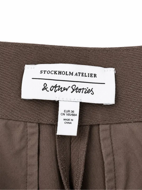 & Other Stories Brown Tailored Wide Leg Trousers EUR 36 US 4 - Image 5