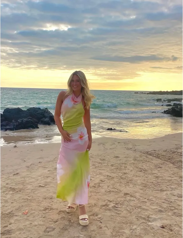 Zara Elegant Multicolor Halter Floral Maxi Dress bohemian vacation Summer - Image 10