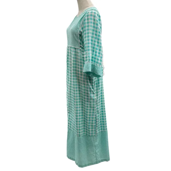 Leisure Life Vintage Gingham Lounge House Dress XL - Image 5