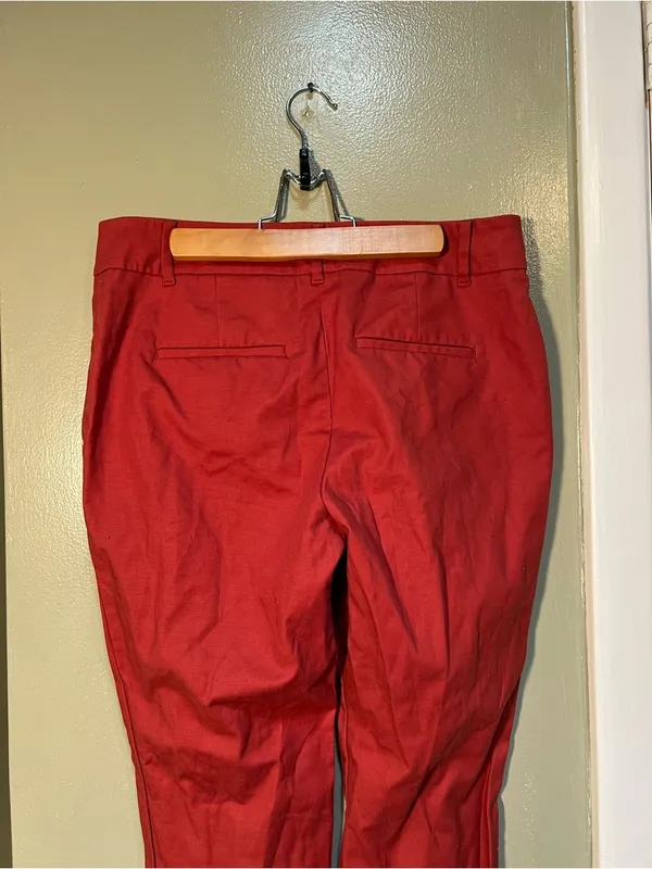 Ann Taylor Women's Size‎ 6 Skinny Dress Pant Burnt Red Orange Stretch Cotton - Image 6