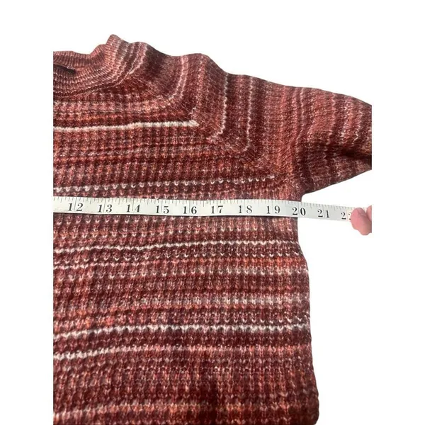a.n.a pullover Mock Sweater Sz L Rust/White/Brown NWT - Image 5