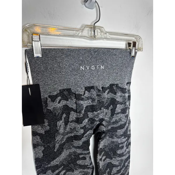 NVGTN Gray Camo Seamless Leggings Gym Workout Activewear Pants Size M New - Image 8