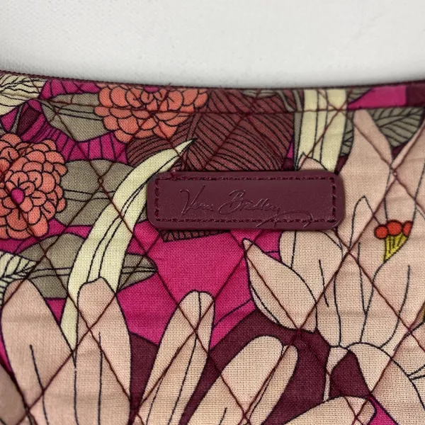 Vera Bradley Crossbody Bag Womens One Size Pink‎ Orange Floral Quilted Purse - Image 2