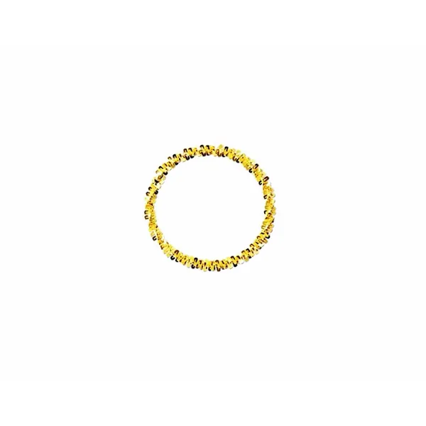 Sparkling‎ Yellow Gold Plated 925 Margarita Chain Flexible Ring, Sz 6.5 - Image 13