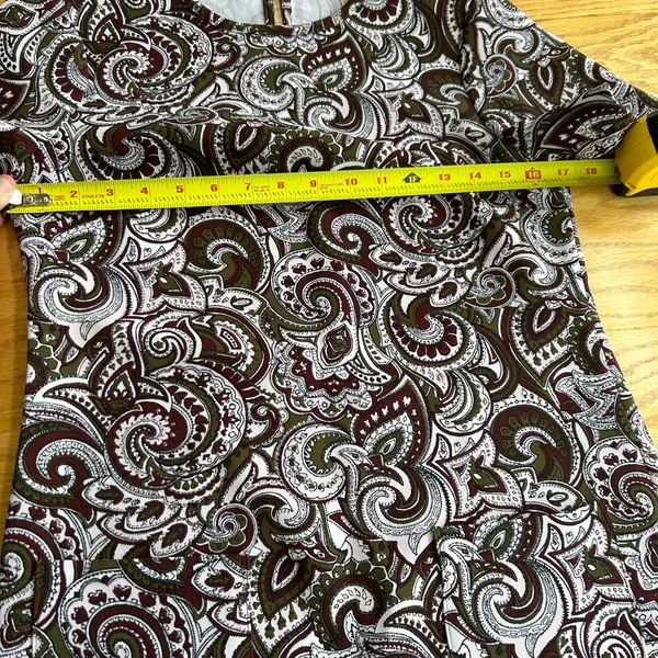 Michael‎ Kors Paisley Print Dress Women’s Size XS Short Sleeve A-Line Poly Crepe - Image 8