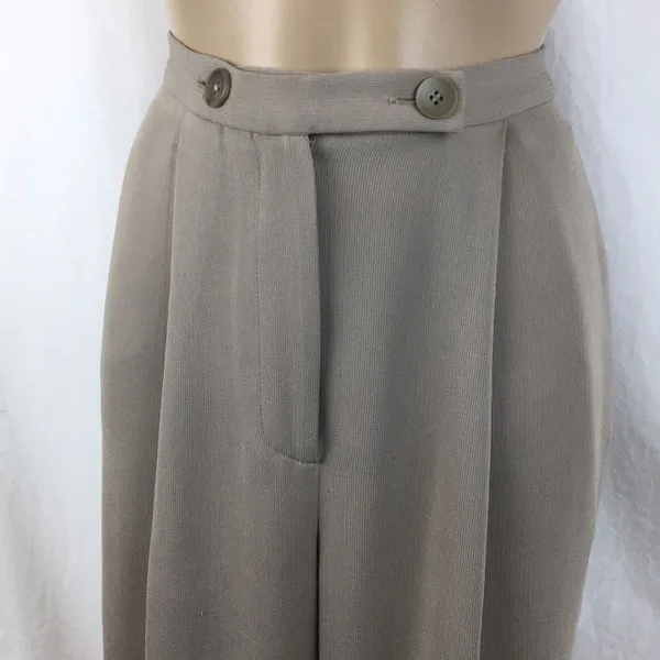 Emanuel Ungaro Vintage Gray-Taupe Straight Leg Trouser Pants 6 - Image 3