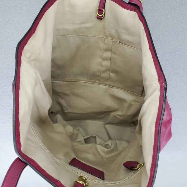 Coach Legacy Tote Women L Pink Leather Turnlock Tassel Shoulder Bag 26461 - Image 9