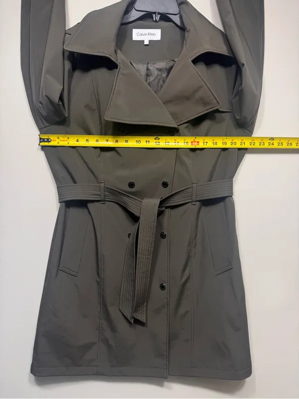 Calvin Klein ladies trench coat  size large - Image 7