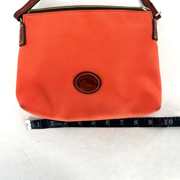 Dooney and Bourke Nylon Orange Sherbert Crossbody with Leather Strap - Image 8
