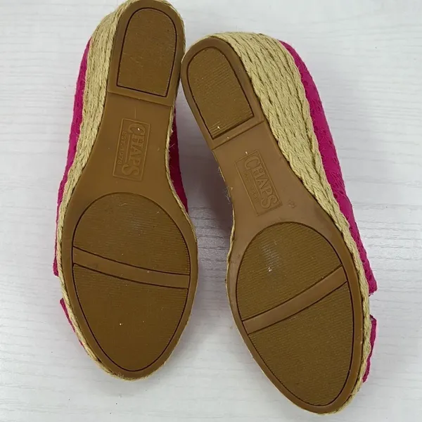 CHAPS Dakoda eyelet wedge peep toe shoes size 7 - Image 5