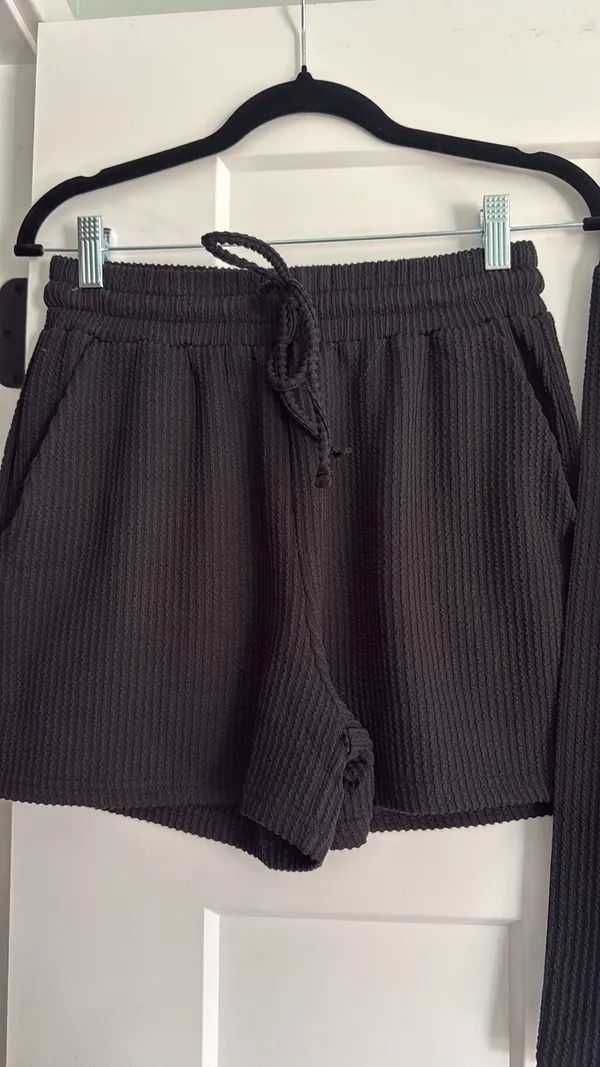 Zenana Small Black Ribbed Knit Set - Image 2