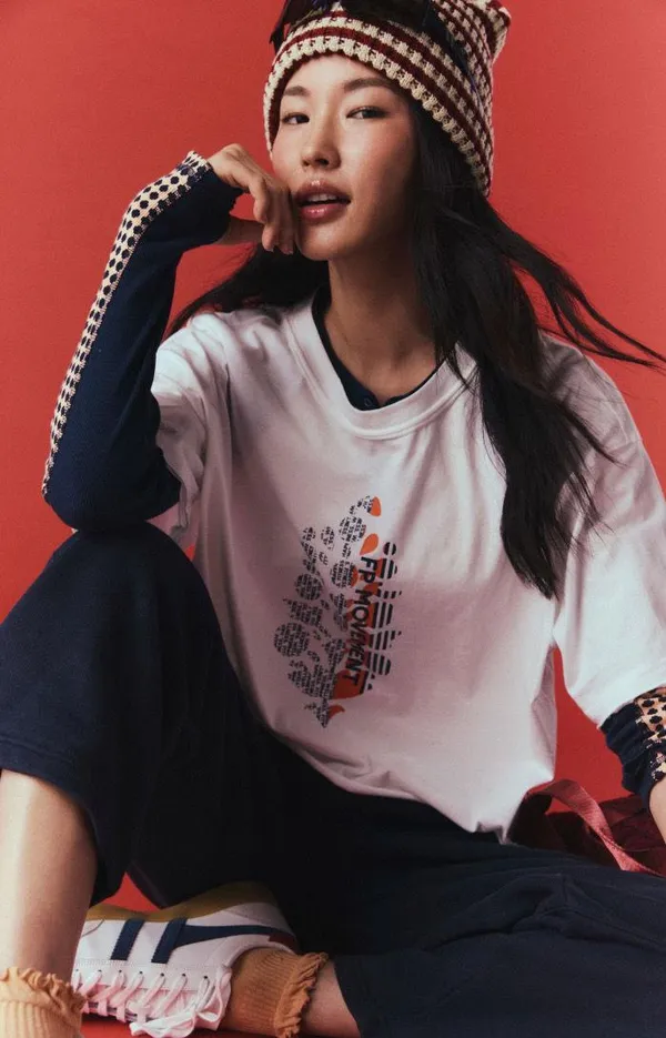 NWT NWT Free People Movement Inspire Buti Logo Tee In White Combo - Image 3