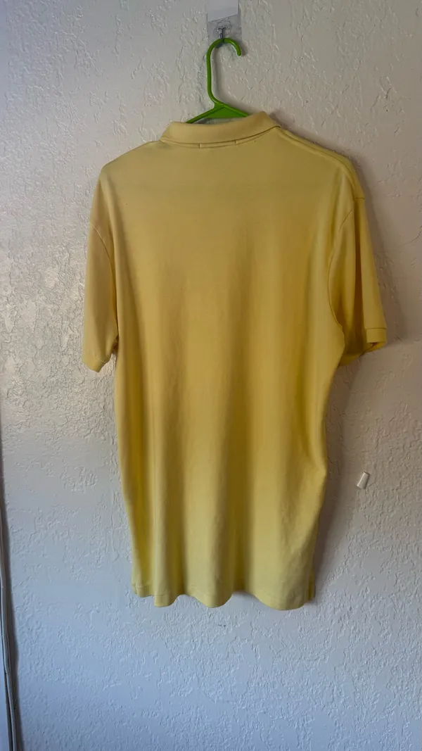 Vintage 90s Polo Ralph Lauren Yellow Polo Shirt - Men's M - Classic Fit - Image 5