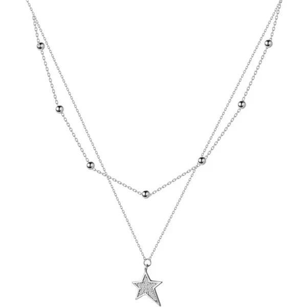 Silver Star Choker Necklace - Image 4