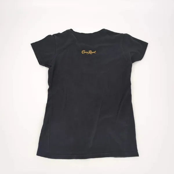 Crown Royal Logo Women's Black Graphic Two Faced V-Neck T-Shirt - Size M - GUC - Image 7