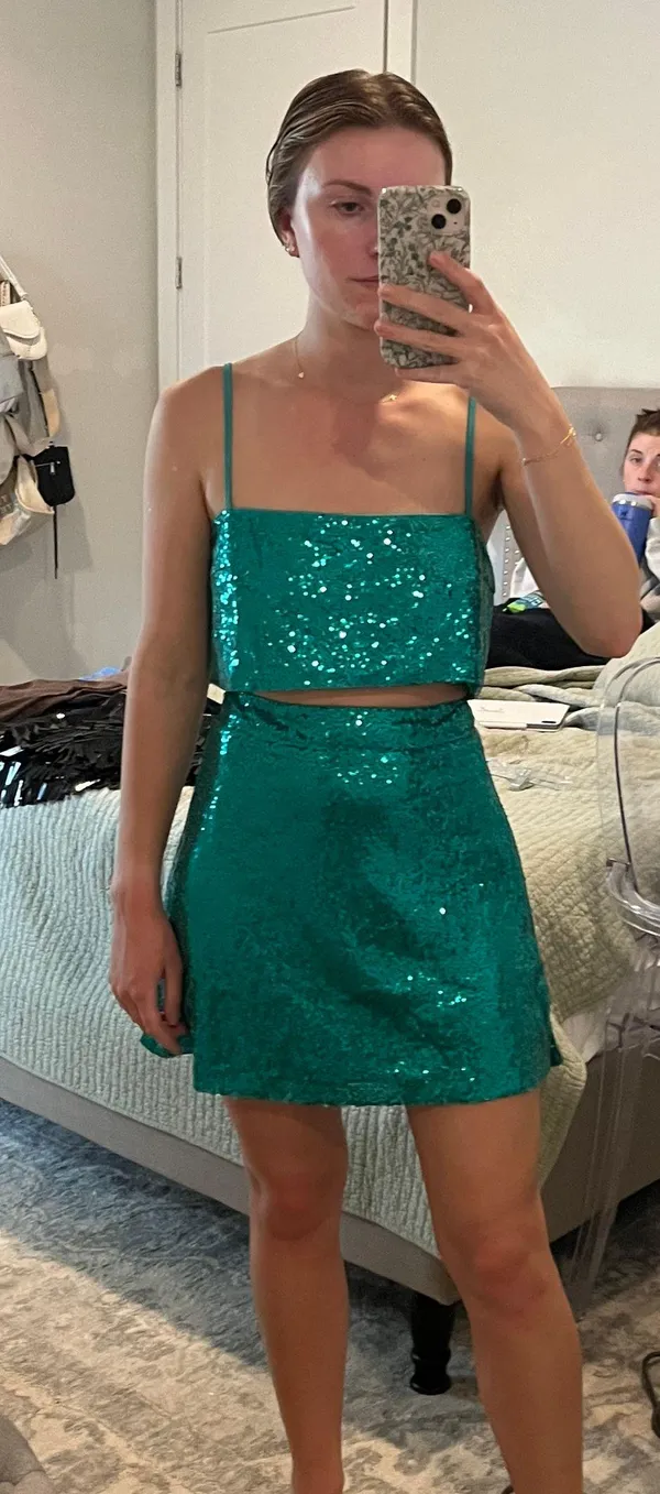 Showpo Blue Sequin Set - Image 2