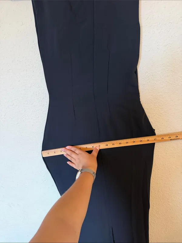 House of CB Keoni Blacl Asymmetric Draped Maxi dress nwot size XS $289 - Image 12