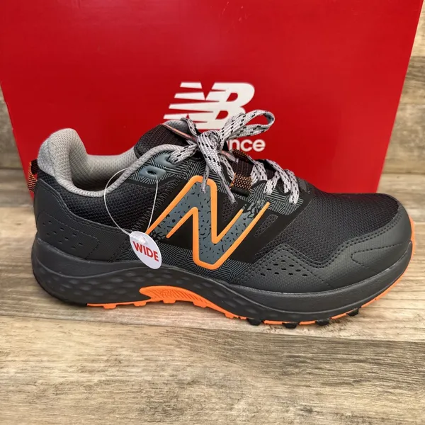 New Balance Men 8, Women 9.5 WIDE 4E Black Orange Sneakers 410v8 Low Trail Shoes - Image 7