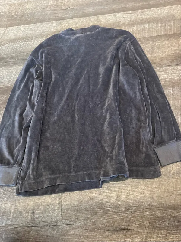 Pact Organic Cotton Pure Velour Cozy Pullover Sweatshirt in Graphite - Image 7