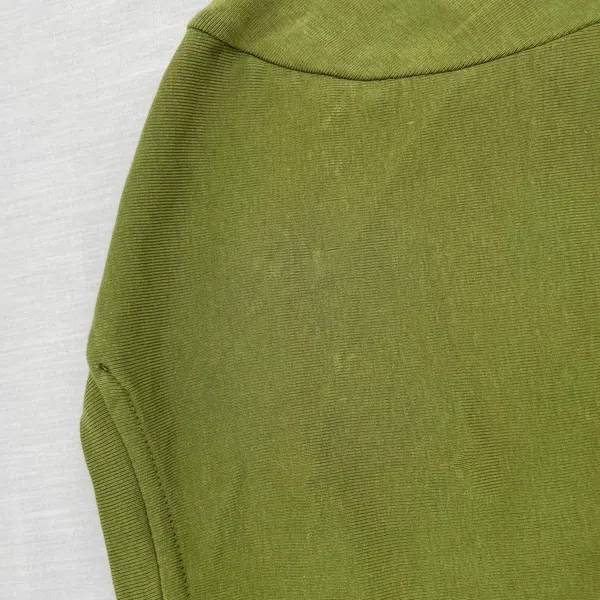 Lucy Yak Olive Green Long Sleeve Tee Lettuce Hem Crop Top Fit Fall Shirt Size M - Image 6