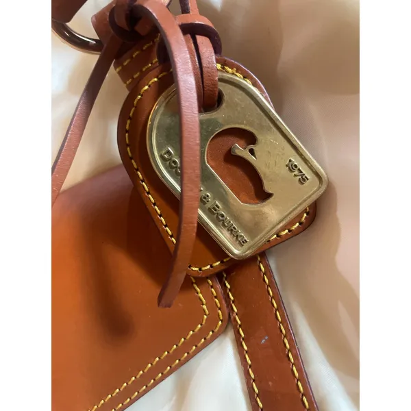 DOONEY & BOURKE Smith Bag *AS IS Nylon Leather Cream Color Purse Tote - Image 4