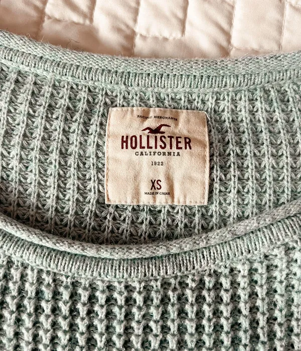 Hollister Light Blue Sweater Size XS - Image 3