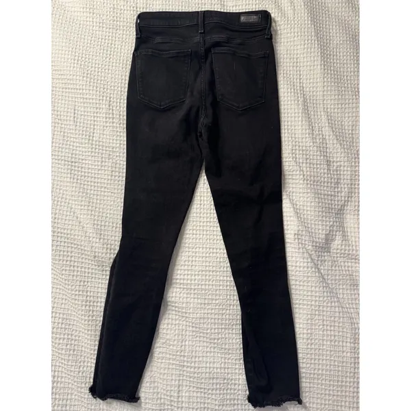 Abercrombie Fitch Jeans Womens 26 Simone High Rise Ankle Black Denim Distressed - Image 4