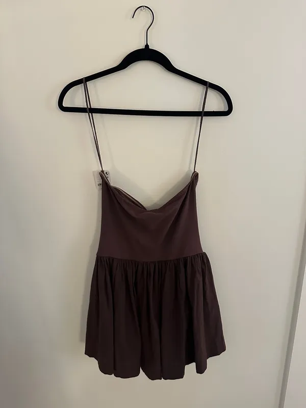 Onda Drop-Waist Tube Mini (Chocolate) - Image 3