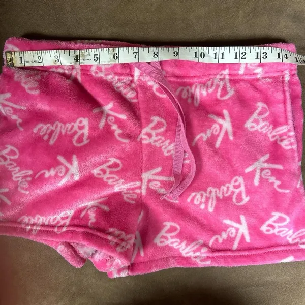 Barbie Ken Apparel Matel Hot Pink Logo Fleece Sleep Shorts with pockets size M - Image 5