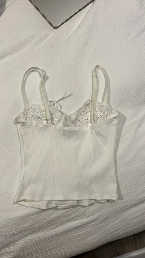 White Lace Corset Edikted Bustier Top - Image 5