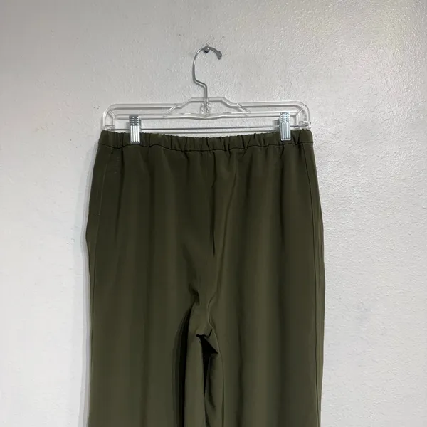 Athleta Olive Green Snap Side Drawstring Pants Sz XS - Image 9