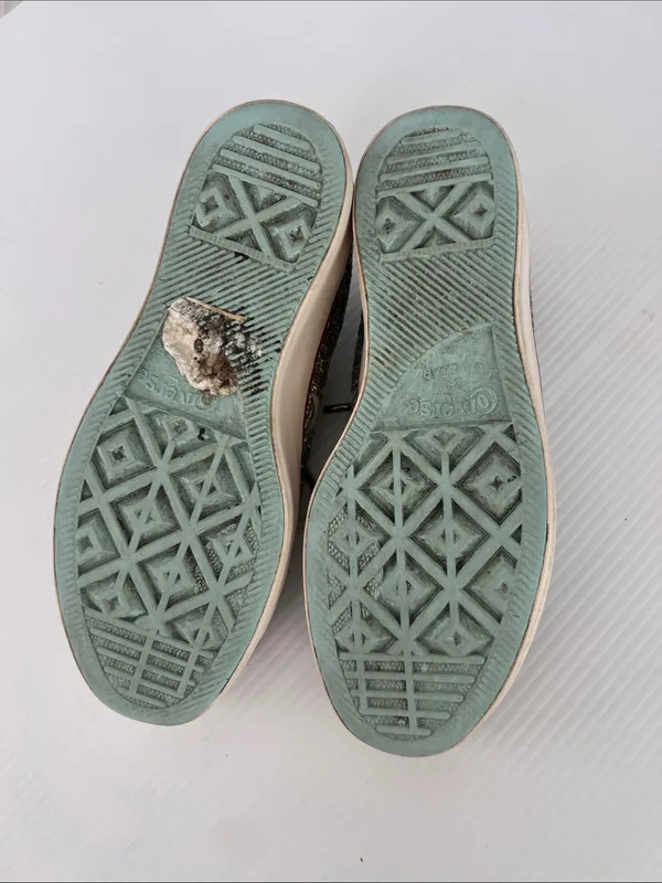 Converse X Chiara Ferragni Glitter Platform Shoes Size 7 - Image 8