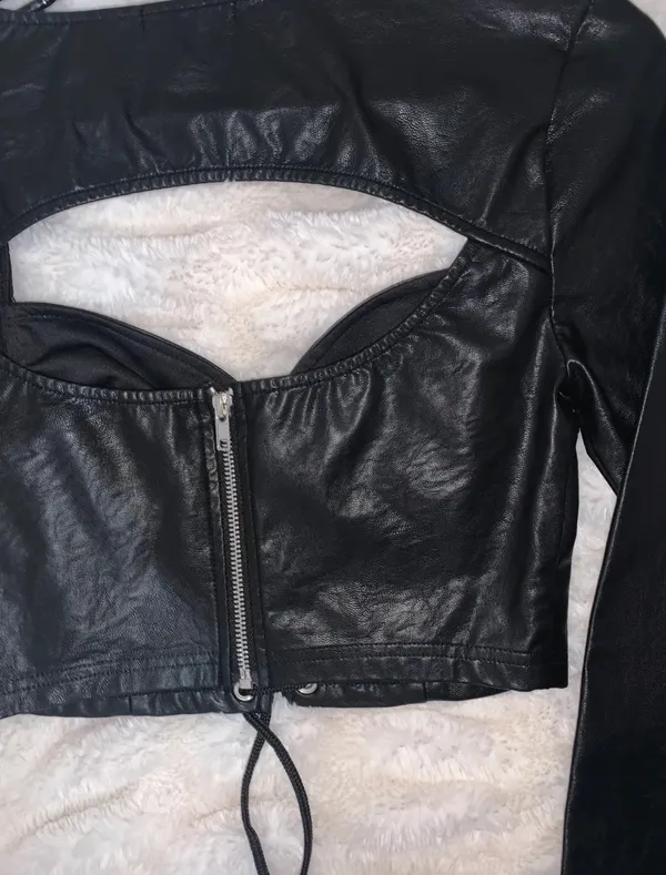 Dolls Kill Current Mood Leather Bustier Top - Image 3