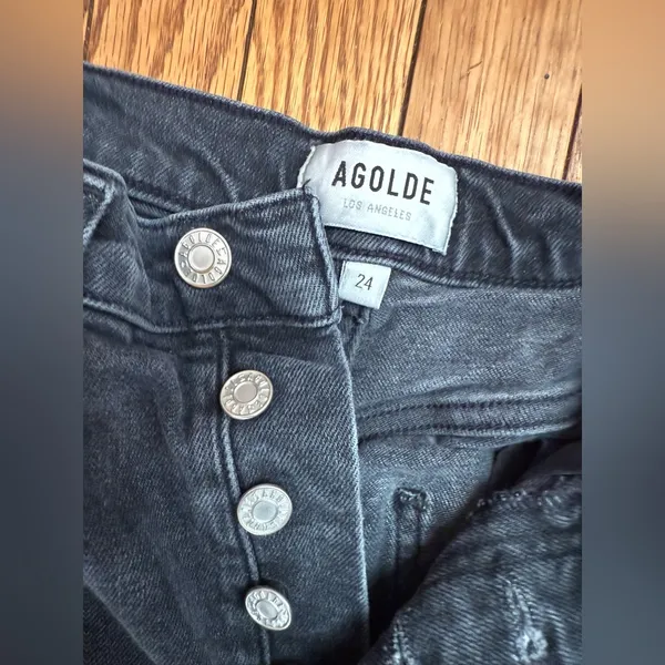 AGOLDE High-Rise Button-Fly Jeans - Image 4