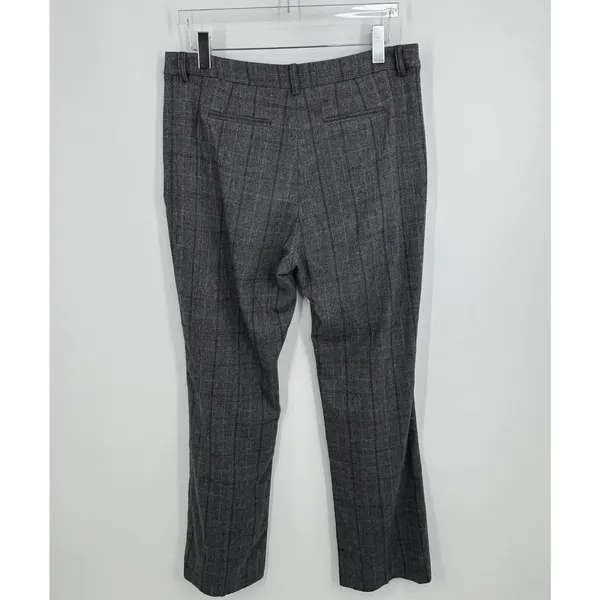 Brooks Brothers dress pants women's 14 wool cashmere glen plaid straight gray - Image 4