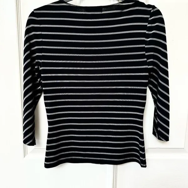 White House black Market black striped shirt - Image 7