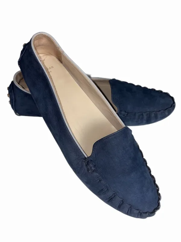 COLE HAAN GRAND.OS Navy Blue Nubuck Driving Loafers Moccasins Size 11 - Image 5