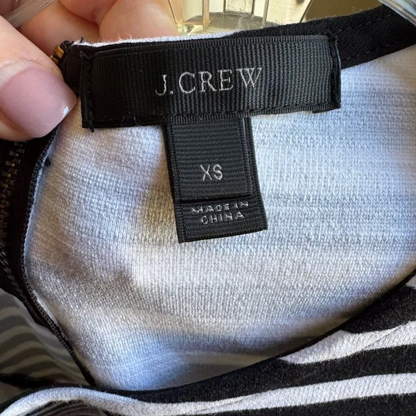 J. Crew Black & White Stripe Dress - Image 2