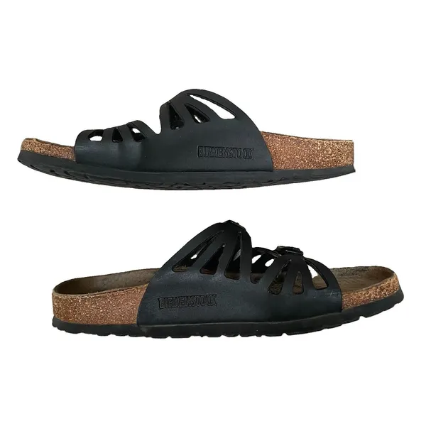 Birkenstock Granada Women's 8 Slides Sandals Size EU 39 Black Leather - Image 3