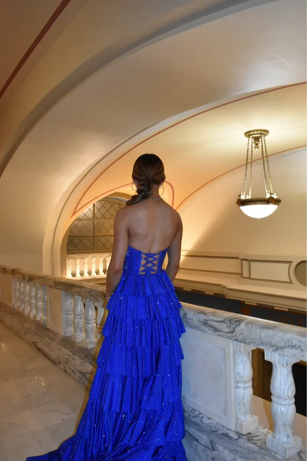 Sherri Hill Prom Dress Blue - Image 2