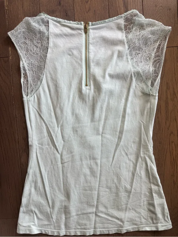 Express Mint Lace-Shoulder Top - Image 6