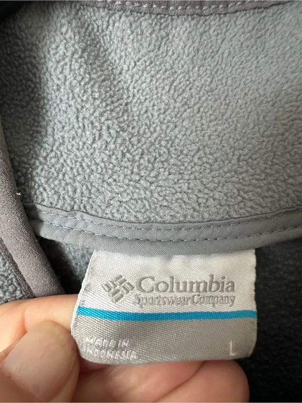 Columbia 1/4 Snap Two Tone Gray Fleece Pullover Size L - Image 8