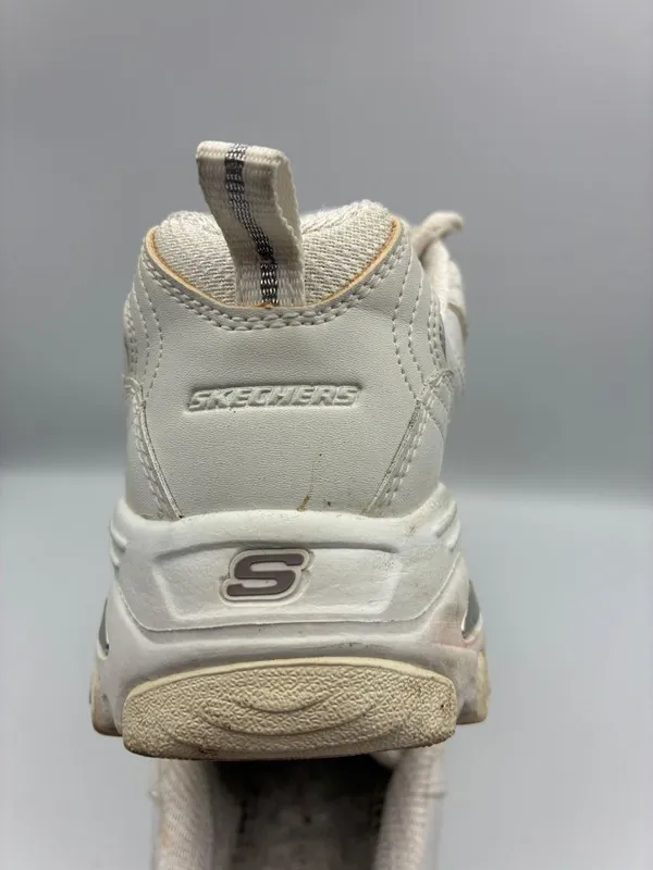 Skechers Women’s 11420EW DLites Wide Comfort Sneakers 9 W White Leather Lace Up - Image 4