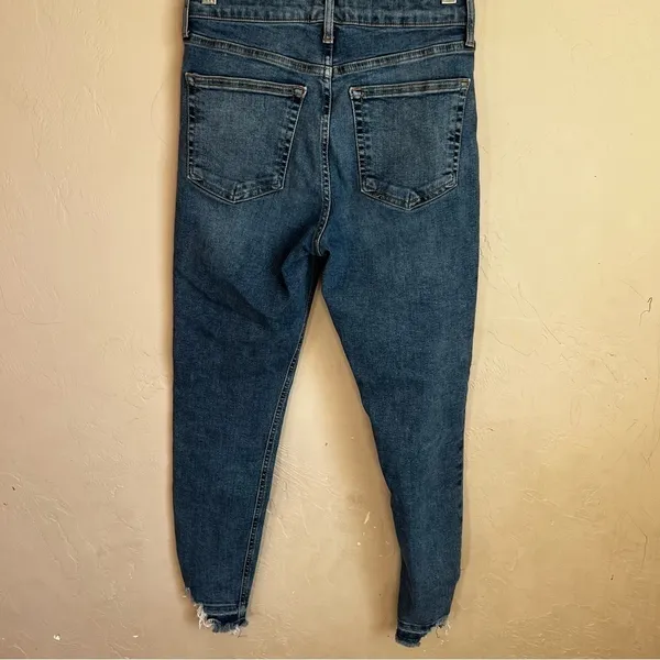 Top Shop Jamie High Rise Chew Hem‎ Skinny Denim Jeans - Image 8